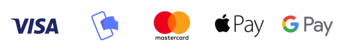 Betalingsmuligheder: Visa, Mastercard, Apple Pay, Google Pay